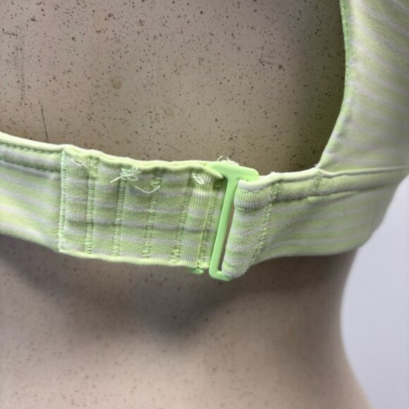 Lululemon All Sport Bra Adjustable Hyper Stripe Clear Mint Zest Women's Size 10 - Picture 6 of 7